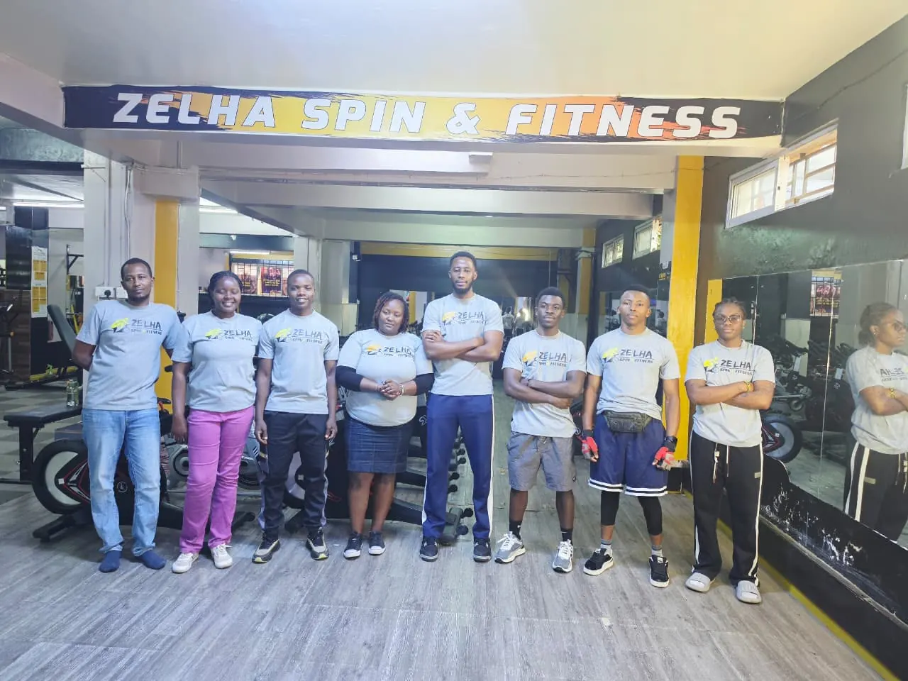 The Zelha Spin and Fitness Gym team in Juja